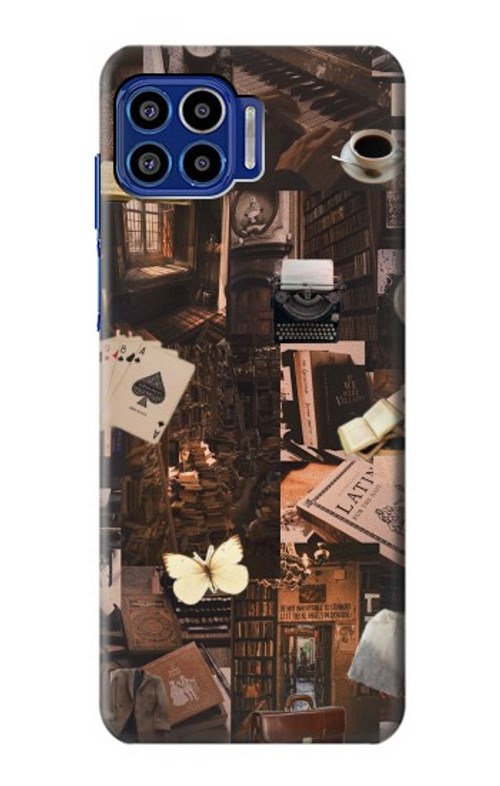 S3877 Dark Academia Case Cover Custodia per Motorola One 5G