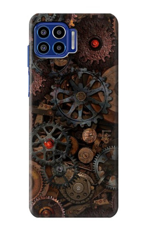 S3884 Steampunk Mechanical Gears Case Cover Custodia per Motorola One 5G