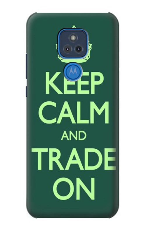 S3862 Keep Calm and Trade On Case Cover Custodia per Motorola Moto G Play (2021)