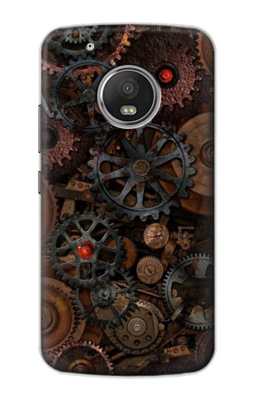 S3884 Steampunk Mechanical Gears Case Cover Custodia per Motorola Moto G5 Plus