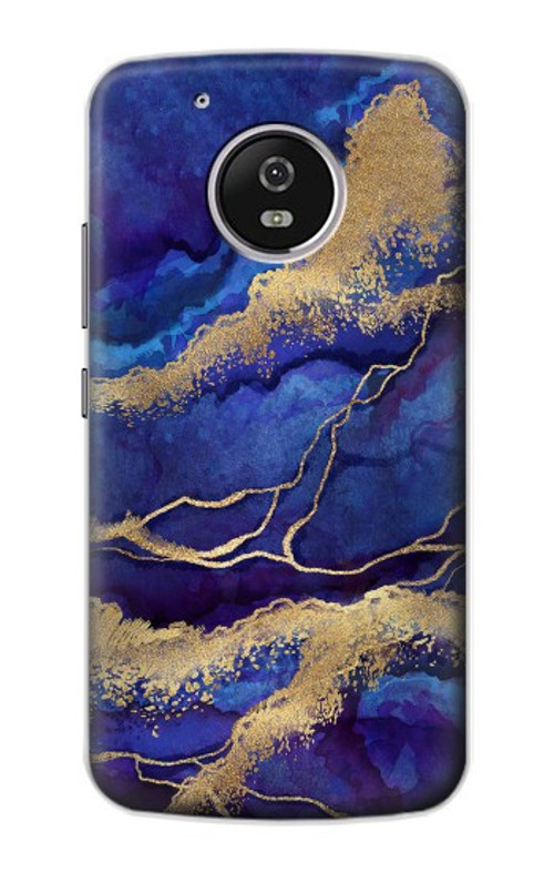 S3906 Navy Blue Purple Marble Case Cover Custodia per Motorola Moto G5