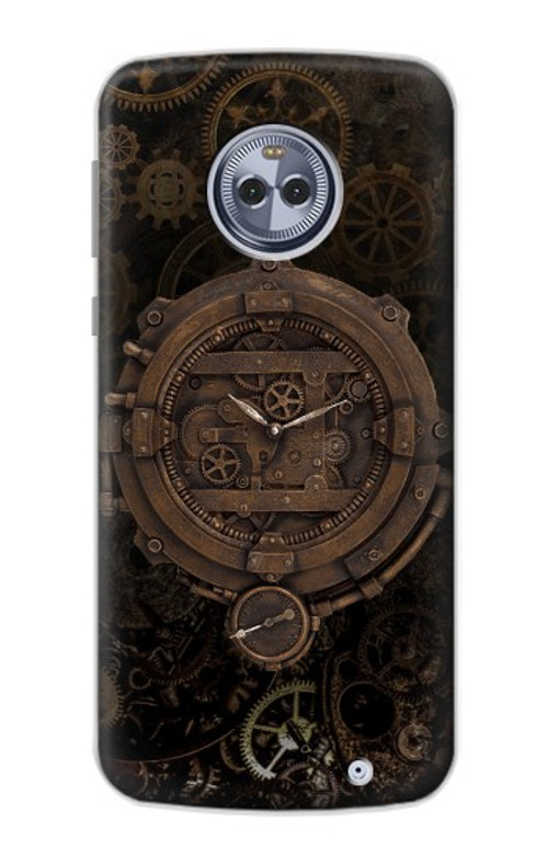S3902 Steampunk Clock Gear Case Cover Custodia per Motorola Moto X4
