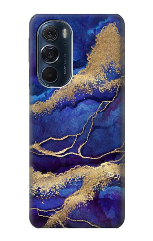 S3906 Navy Blue Purple Marble Case Cover Custodia per Motorola Edge X30