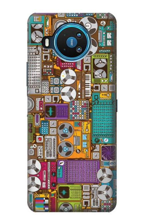 S3879 Retro Music Doodle Case Cover Custodia per Nokia 8.3 5G