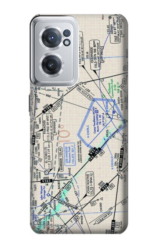 S3882 Flying Enroute Chart Case Cover Custodia per OnePlus Nord CE 2 5G