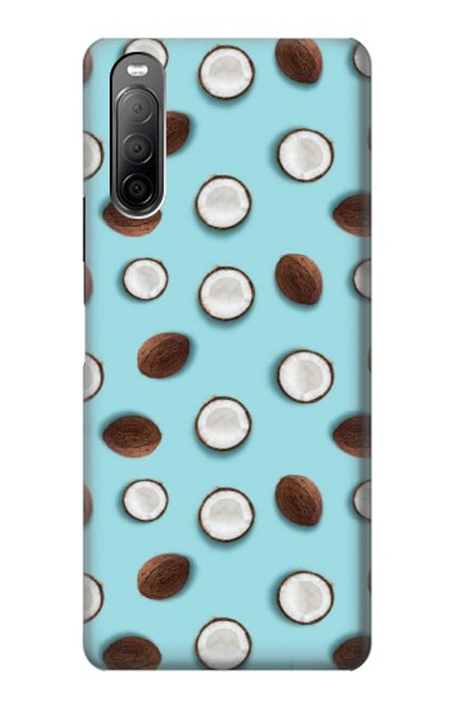S3860 Coconut Dot Pattern Case Cover Custodia per Sony Xperia 10 II
