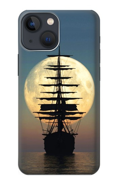 S2897 Pirate Ship Moon Night Case Cover Custodia per iPhone 14