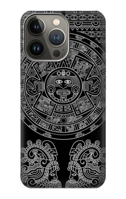 S1838 Mayan Pattern Case Cover Custodia per iPhone 14 Pro