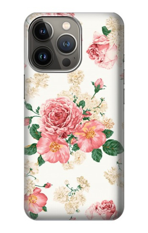 S1859 Rose Pattern Case Cover Custodia per iPhone 14 Pro