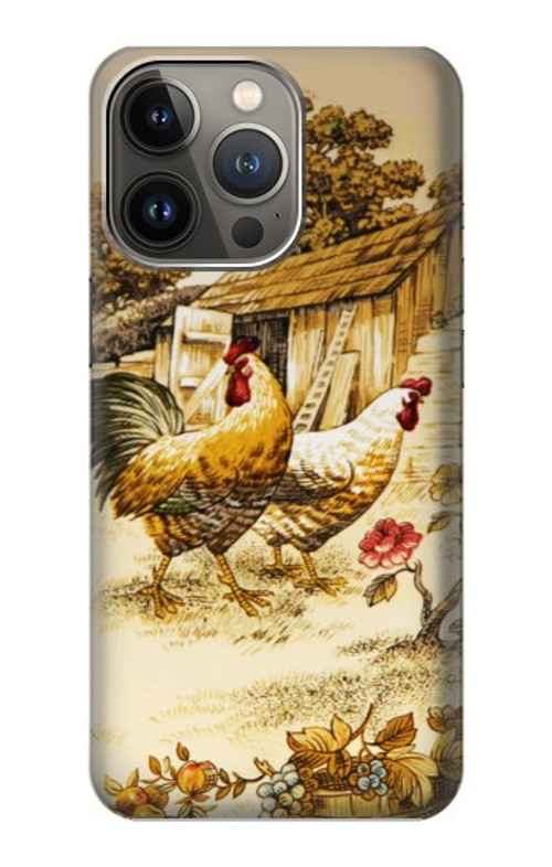 S2181 French Country Chicken Case Cover Custodia per iPhone 14 Pro