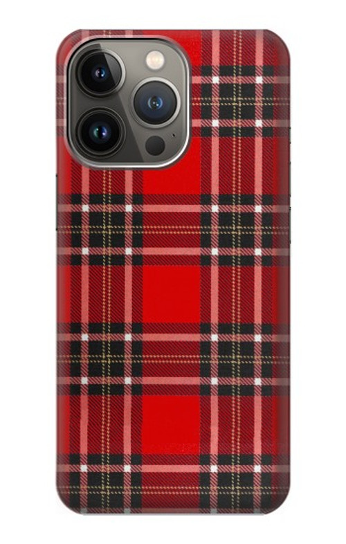 S2374 Tartan Red Pattern Case Cover Custodia per iPhone 14 Pro
