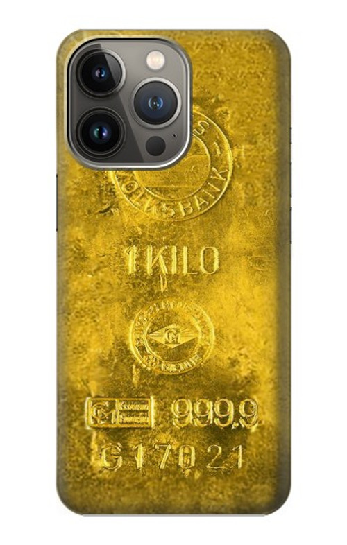 S2618 One Kilo Gold Bar Case Cover Custodia per iPhone 14 Pro
