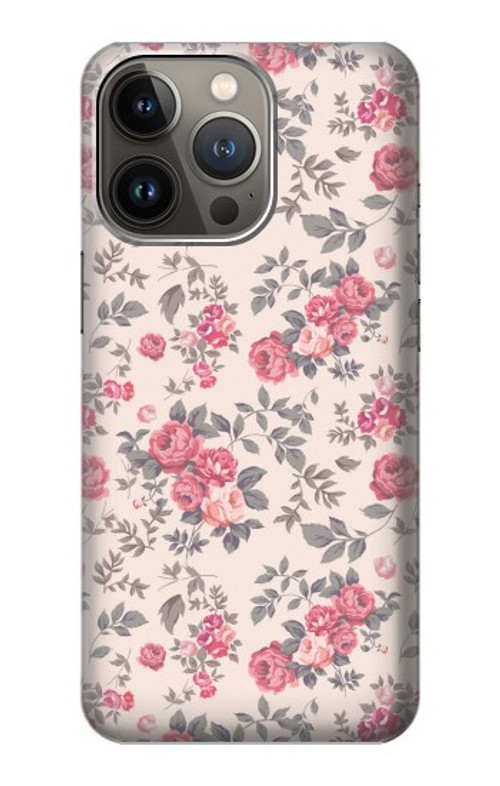 S3095 Vintage Rose Pattern Case Cover Custodia per iPhone 14 Pro