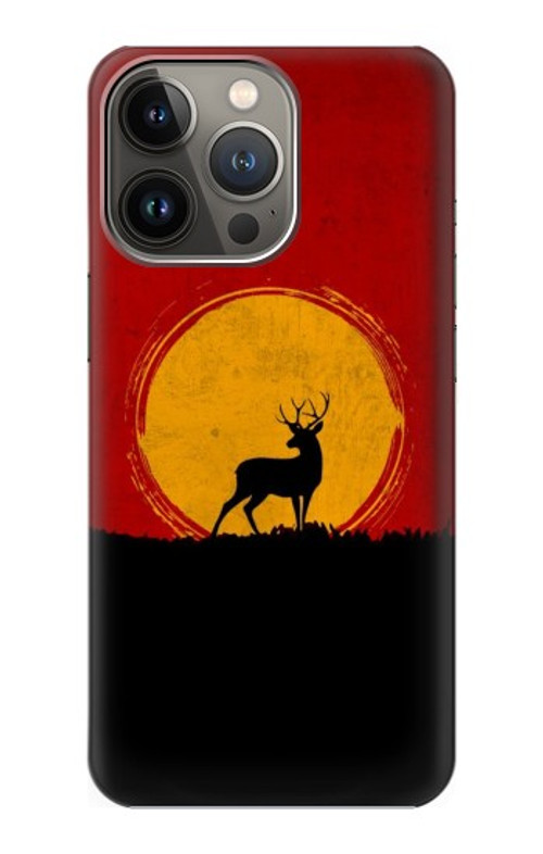 S3513 Deer Sunset Case Cover Custodia per iPhone 14 Pro