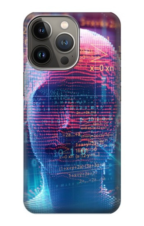 S3800 Digital Human Face Case Cover Custodia per iPhone 14 Pro