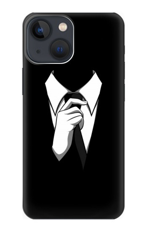 S1591 Anonymous Man in Black Suit Case Cover Custodia per iPhone 14 Plus