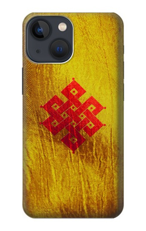 S2318 Eternal Knot Buddhist Spiritual Meditation Case Cover Custodia per iPhone 14 Plus