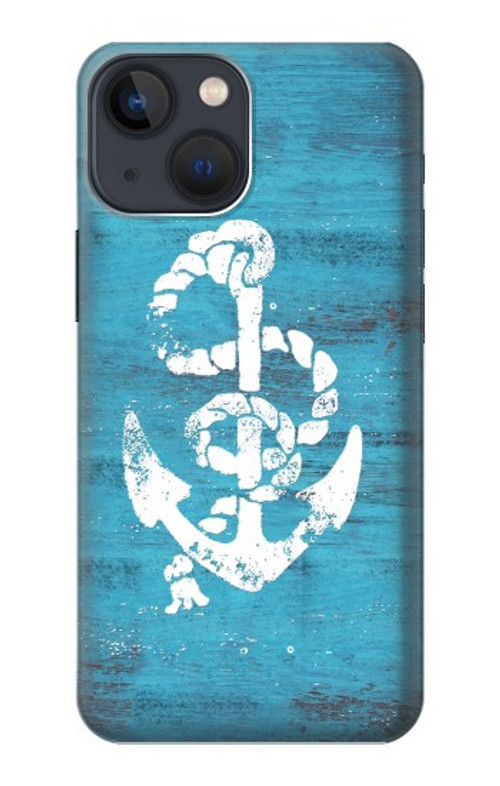 S3053 Marine Anchor Blue Case Cover Custodia per iPhone 14 Plus
