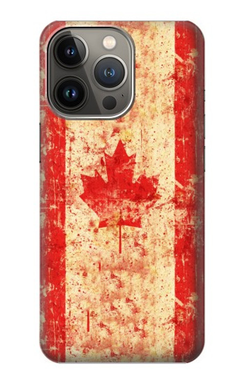 S1603 Canada Flag Old Vintage Case Cover Custodia per iPhone 14 Pro Max