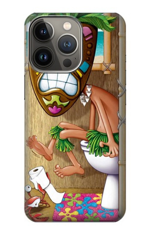 S1702 Tiki Man Toilet Case Cover Custodia per iPhone 14 Pro Max