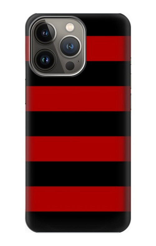 S2638 Black and Red Striped Case Cover Custodia per iPhone 14 Pro Max