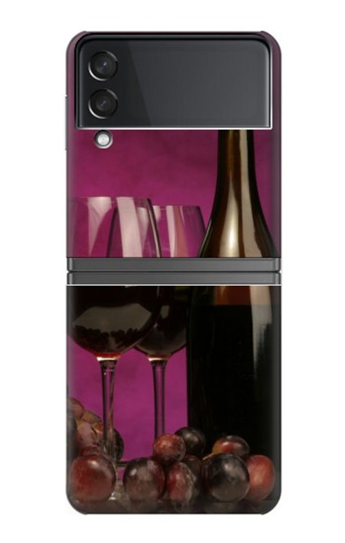 S0910 Red Wine Case Cover Custodia per Samsung Galaxy Z Flip 4 S0910 Red Wine Case Cover Custodia per Samsung Galaxy Z Flip 4