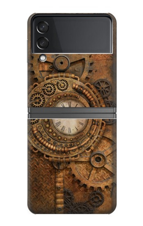 S3401 Clock Gear Steampunk Case Cover Custodia per Samsung Galaxy Z Flip 4