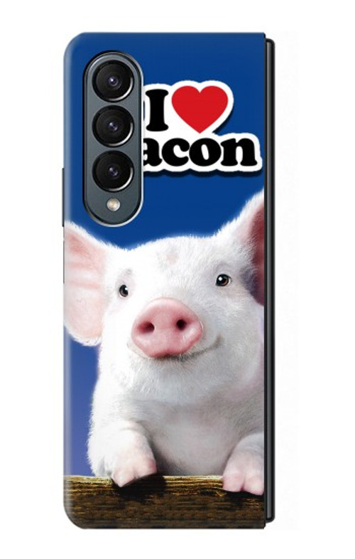 S0608 I Love Bacon Cute Baby Pig Case Cover Custodia per Samsung Galaxy Z Fold 4 S0608 I Love Bacon Cute Baby Pig Case Cover Custodia per Samsung Galaxy Z Fold 4
