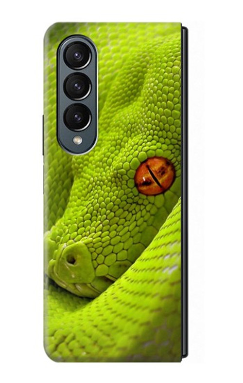 S0785 Green Snake Case Cover Custodia per Samsung Galaxy Z Fold 4 S0785 Green Snake Case Cover Custodia per Samsung Galaxy Z Fold 4