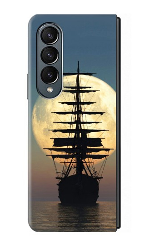 S2897 Pirate Ship Moon Night Case Cover Custodia per Samsung Galaxy Z Fold 4 S2897 Pirate Ship Moon Night Case Cover Custodia per Samsung Galaxy Z Fold 4