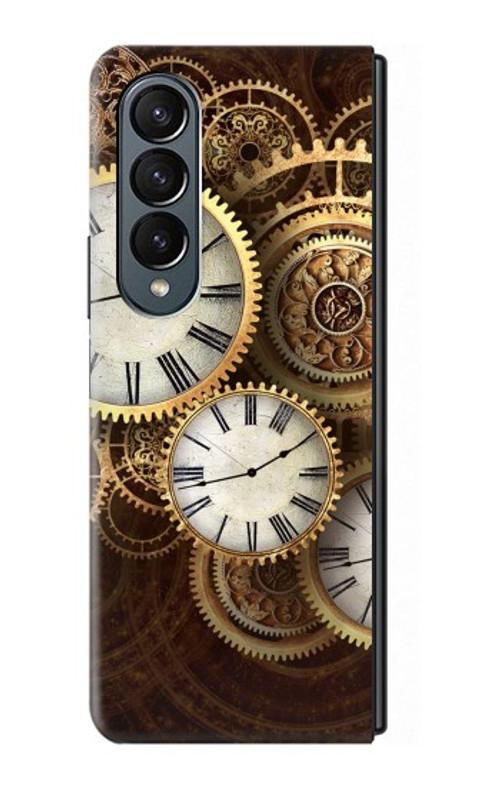 S3172 Gold Clock Live Case Cover Custodia per Samsung Galaxy Z Fold 4