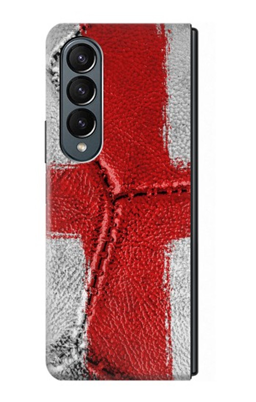 S3316 England Flag Vintage Football Graphic Case Cover Custodia per Samsung Galaxy Z Fold 4