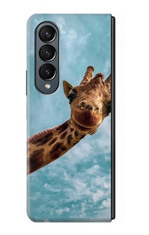 S3680 Cute Smile Giraffe Case Cover Custodia per Samsung Galaxy Z Fold 4 S3680 Cute Smile Giraffe Case Cover Custodia per Samsung Galaxy Z Fold 4