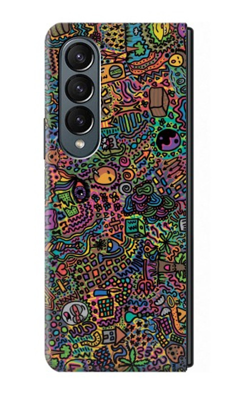 S3815 Psychedelic Art Case Cover Custodia per Samsung Galaxy Z Fold 4