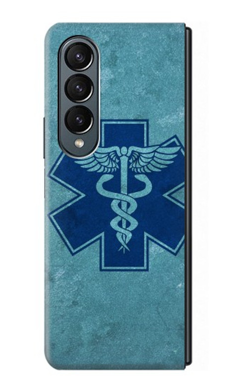 S3824 Caduceus Medical Symbol Case Cover Custodia per Samsung Galaxy Z Fold 4