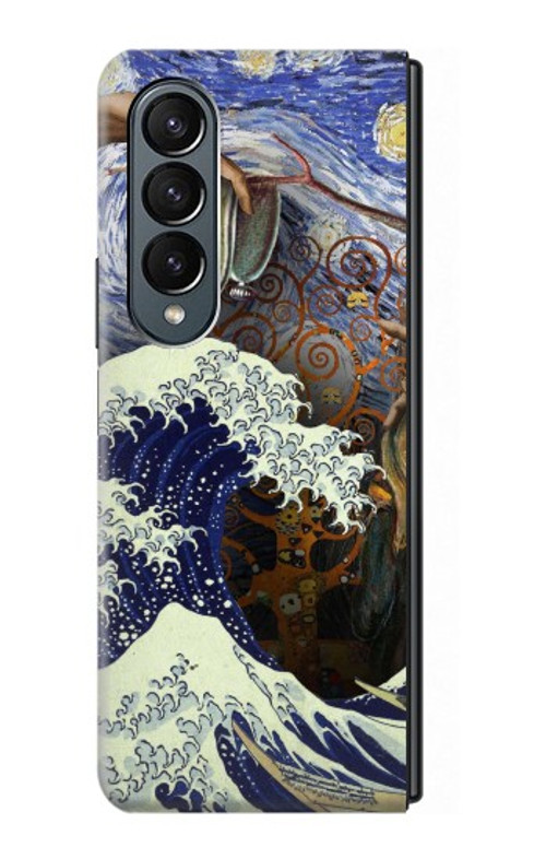 S3851 World of Art Van Gogh Hokusai Da Vinci Case Cover Custodia per Samsung Galaxy Z Fold 4