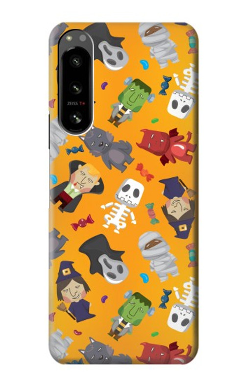 S3275 Cute Halloween Cartoon Pattern Case Cover Custodia per Sony Xperia 5 IV