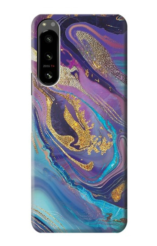 S3676 Colorful Abstract Marble Stone Case Cover Custodia per Sony Xperia 5 IV