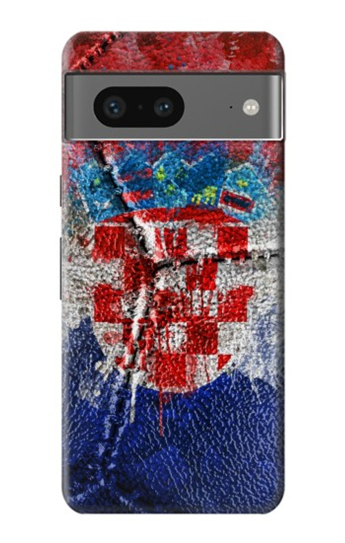 S3313 Croatia Flag Vintage Football Graphic Case Cover Custodia per Google Pixel 7