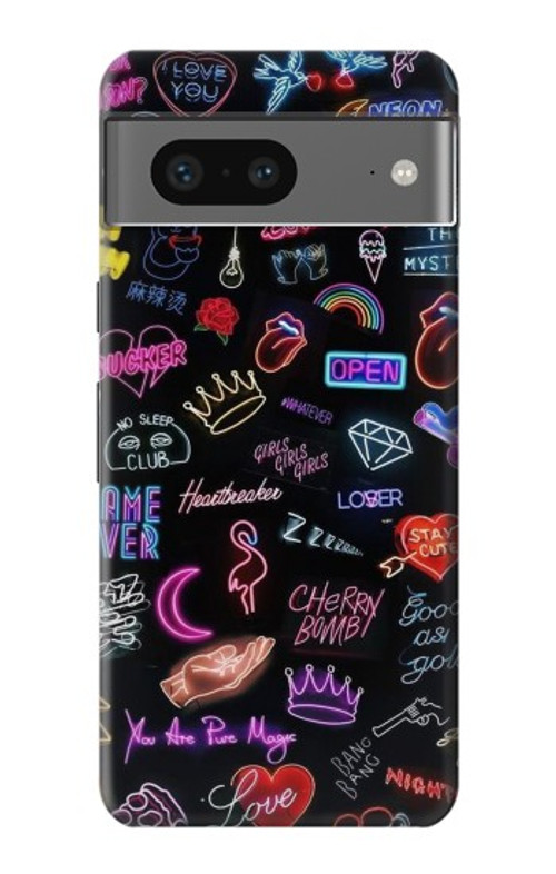 S3433 Vintage Neon Graphic Case Cover Custodia per Google Pixel 7