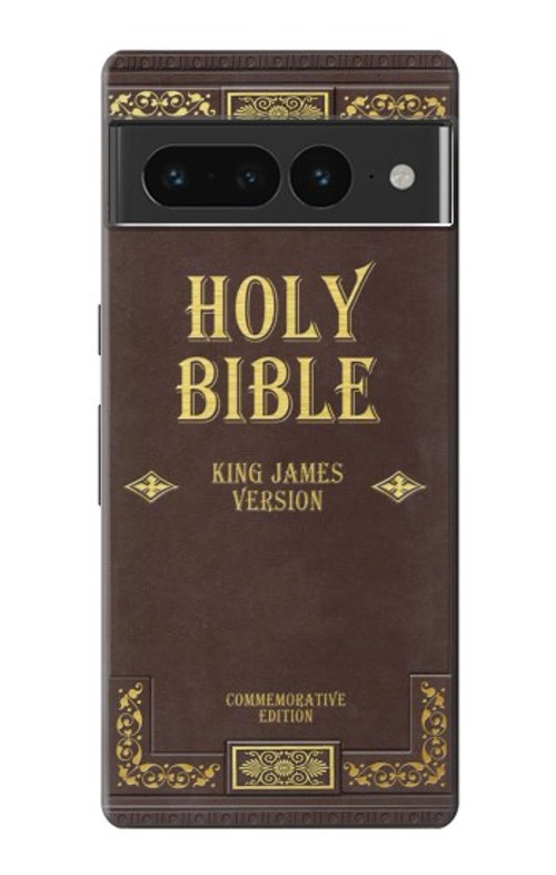 S2889 Holy Bible Cover King James Version Case Cover Custodia per Google Pixel 7 Pro
