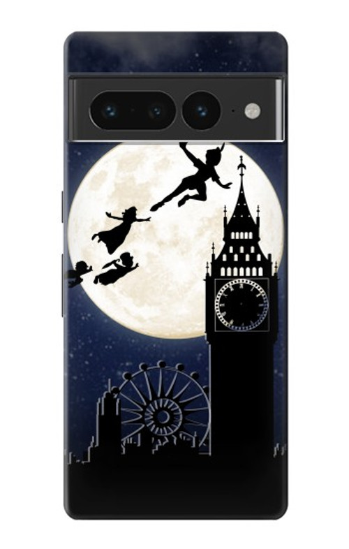 S3249 Peter Pan Fly Full Moon Night Case Cover Custodia per Google Pixel 7 Pro