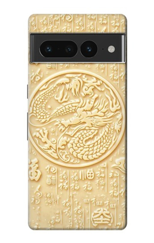 S3288 White Jade Dragon Graphic Painted Case Cover Custodia per Google Pixel 7 Pro