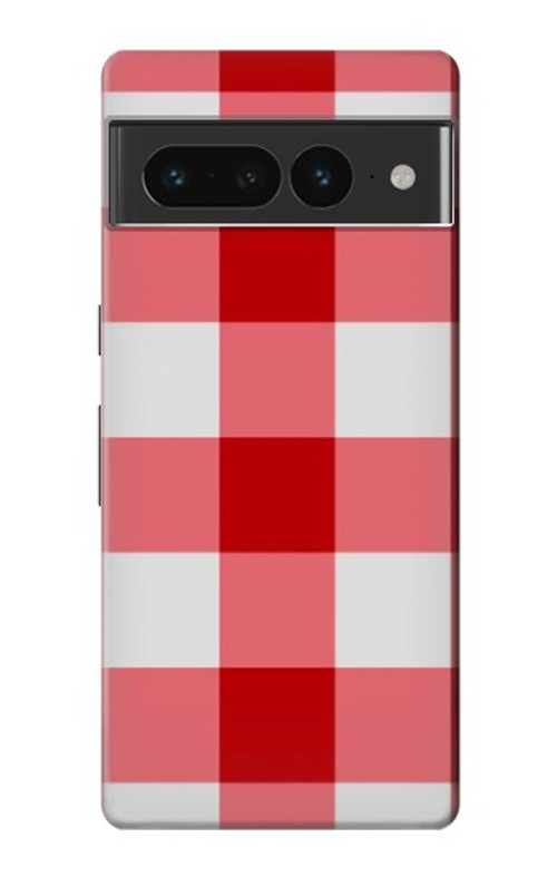S3535 Red Gingham Case Cover Custodia per Google Pixel 7 Pro