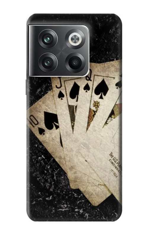 S3231 Vintage Royal Straight Flush Cards Case Cover Custodia per OnePlus Ace Pro