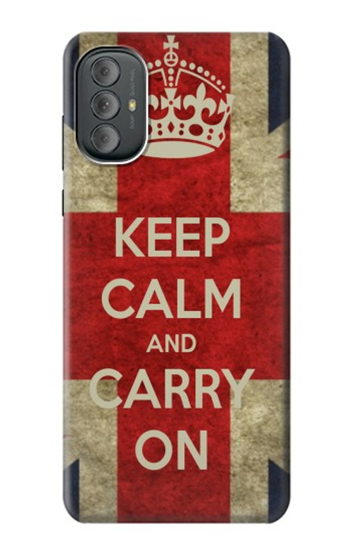 S0674 Keep Calm and Carry On Case Cover Custodia per Motorola Moto G Power 2022, G Play 2023