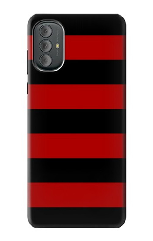 S2638 Black and Red Striped Case Cover Custodia per Motorola Moto G Power 2022, G Play 2023