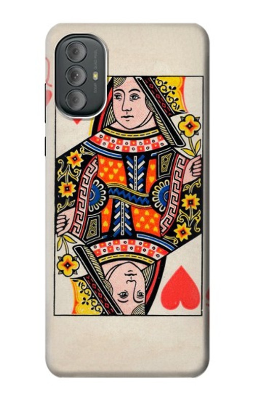 S3429 Queen Hearts Card Case Cover Custodia per Motorola Moto G Power 2022, G Play 2023