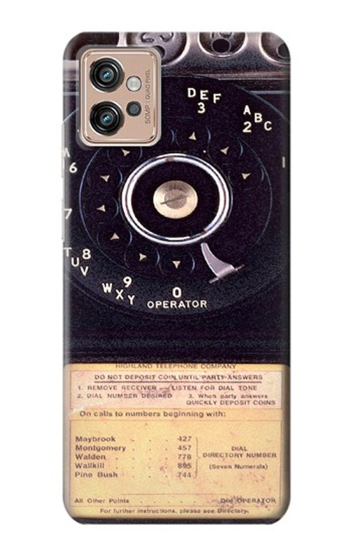 S0086 Payphone Vintage Case Cover Custodia per Motorola Moto G32