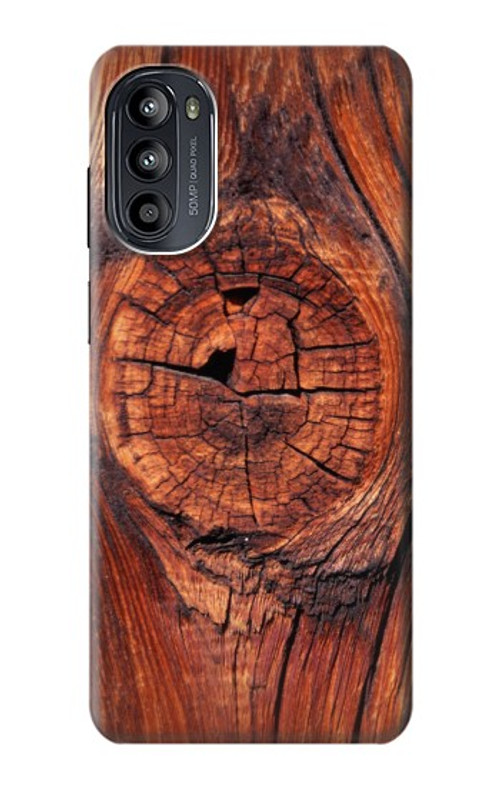 S0603 Wood Graphic Printed Case Cover Custodia per Motorola Moto G52, G82 5G